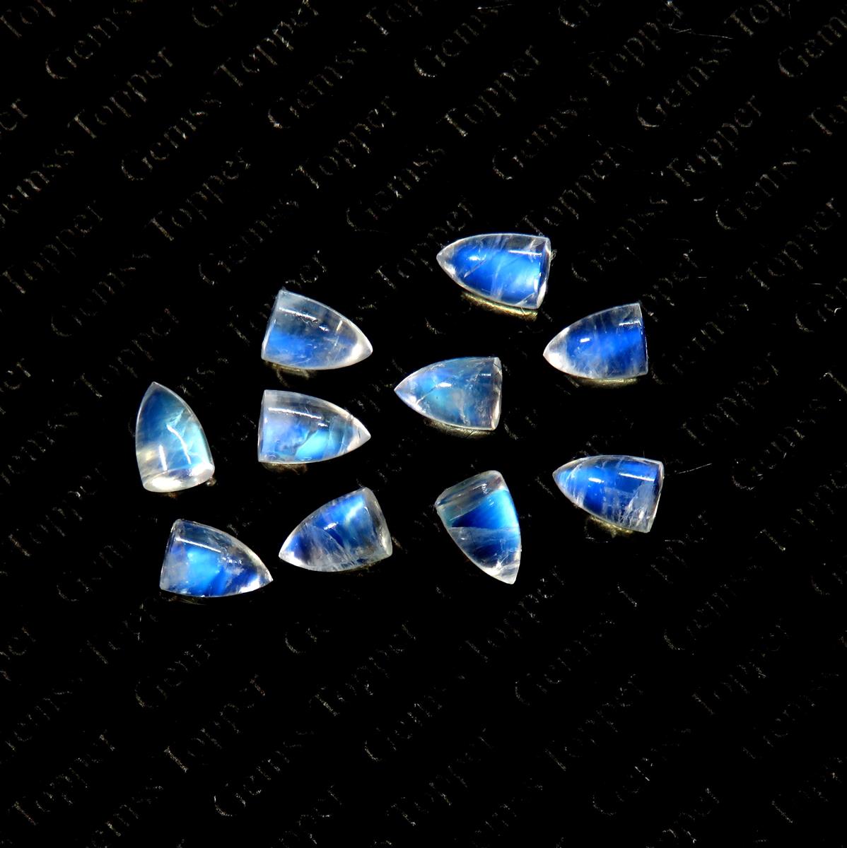 Rainbow Moonstone 8x10 mm Bullet Cabochon